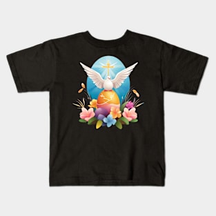 Easter Dove with a Cross  Easter eggs / Easter Gifts Kids T-Shirt